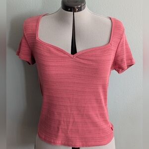 Levi's Pink Ribbed Women's Top